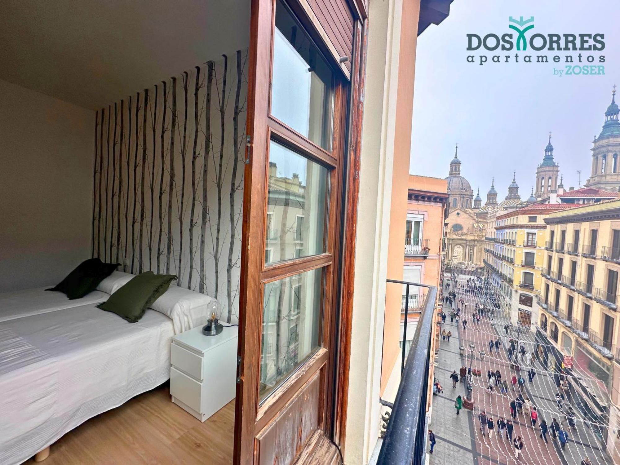 Dos Torres Pilar Suites- Balcones Con Vistas A La Ciudad Saragoça Exterior foto